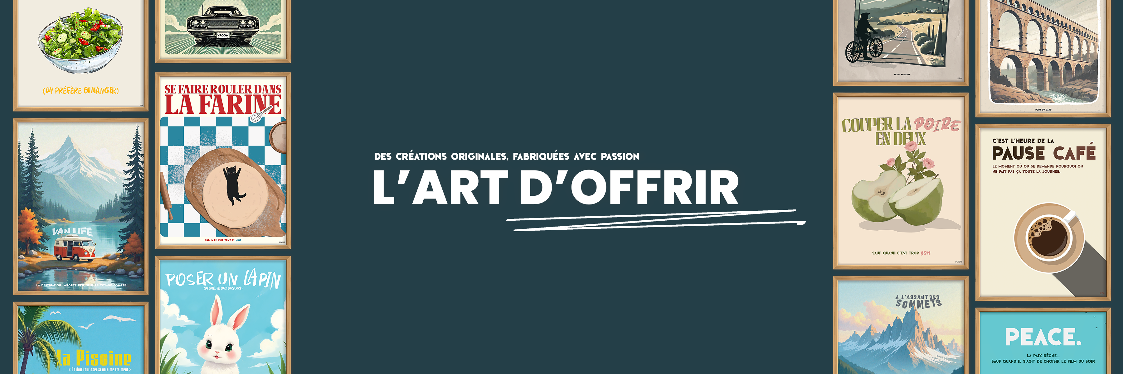 des créations originales, fabriquées avec passion. L'art d'offrir. Dekome